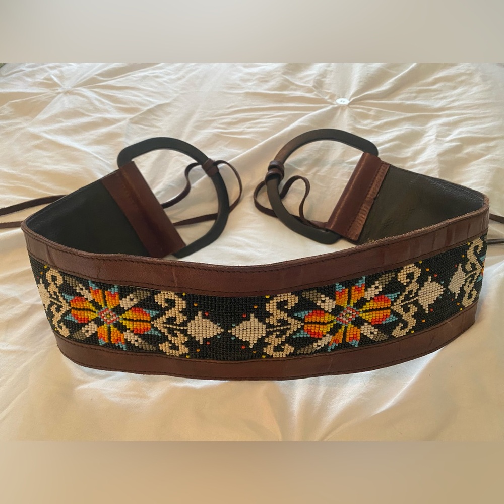 Custom made beaded belt
